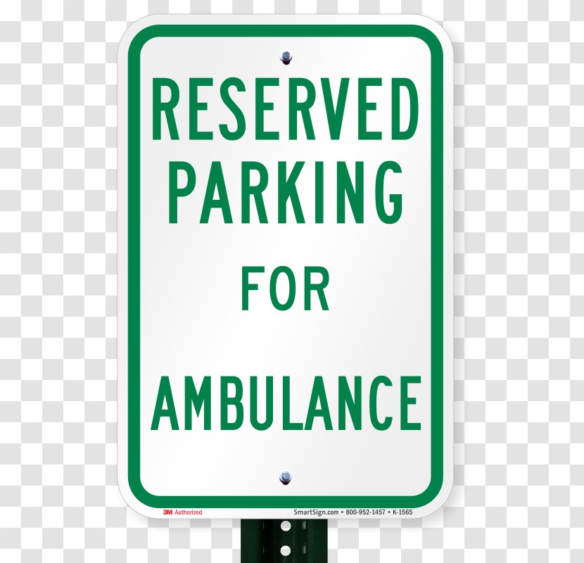 SmartSign Aluminum Sign Logo Parking Traffic Signage - Ambulance At Night Driveway Transparent PNG