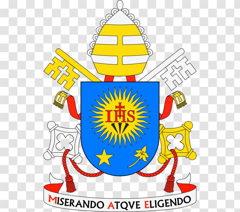 Vatican City Papal Coats Of Arms Pope Laudato Si' Escutcheon - Yellow - Palio Transparent PNG