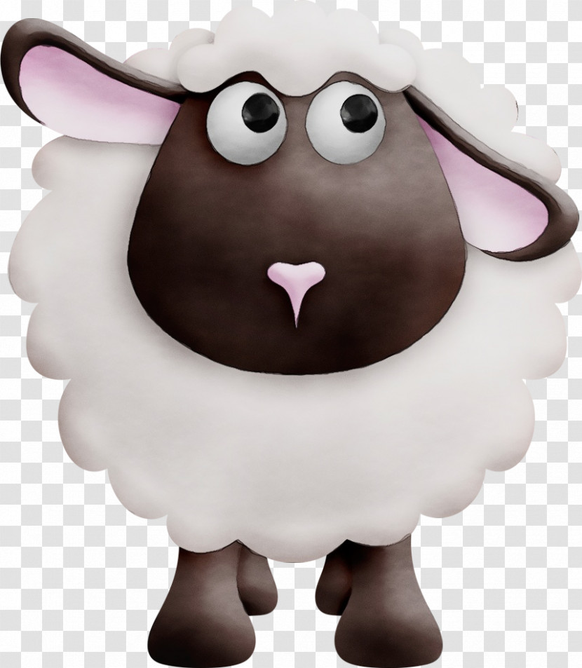 Cartoon Sheep Sheep Animation Smile Transparent PNG