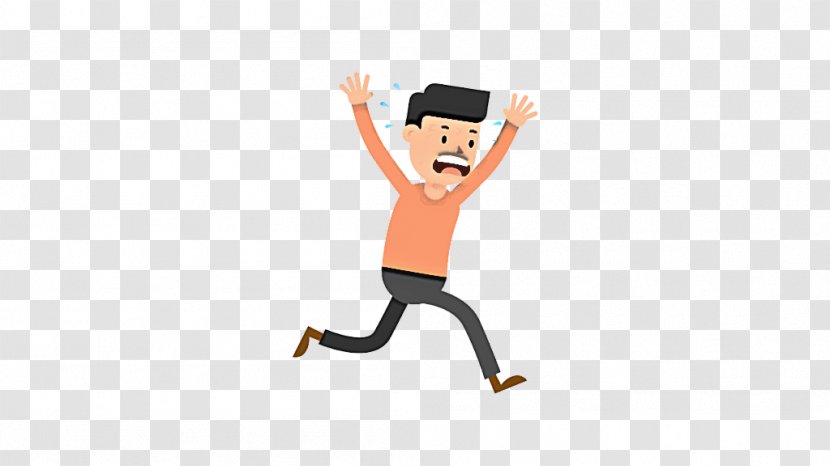 Cartoon Arm Animation Jumping Leg - Gesture Transparent PNG