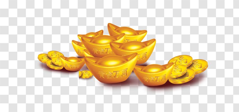 U5143u5b9d Chinese New Year Gold Bar - Food - Coins Transparent PNG