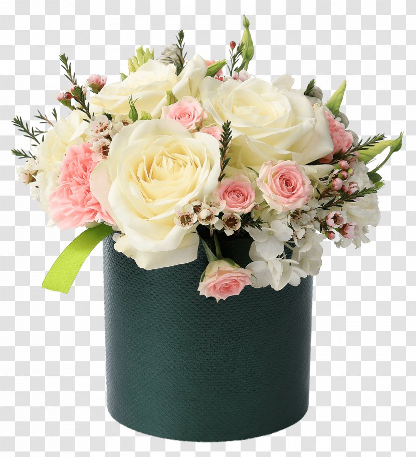 Flower Box Basket Gift - Garden Roses Transparent PNG