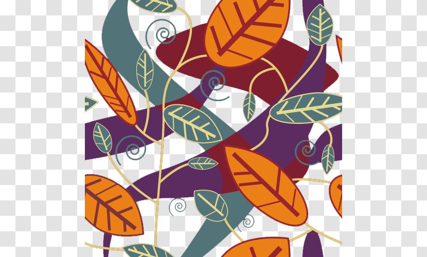 Leaf Euclidean Vector - Fundal - Hand-painted Background Material Colorful Foliage Transparent PNG