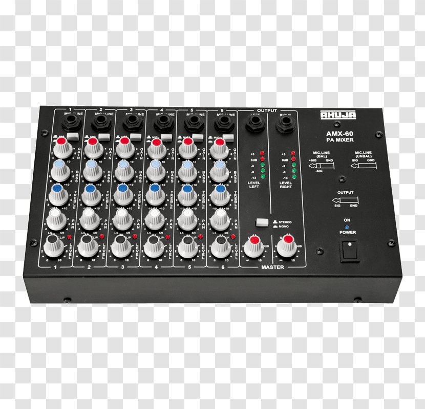 Microphone Audio Mixers Public Address Systems Power Amplifier Sound - Electronic Device - Mixing Console Transparent PNG