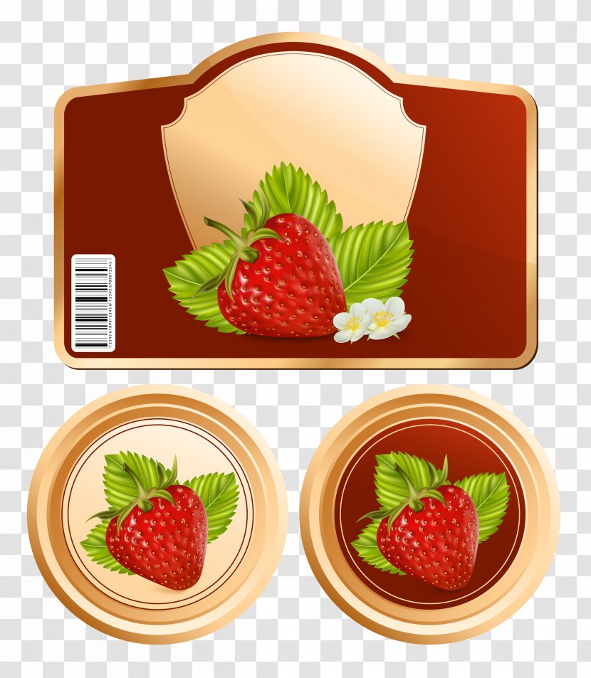 Marmalade Label Fruit Preserves Jar - Strawberry Vector Transparent PNG