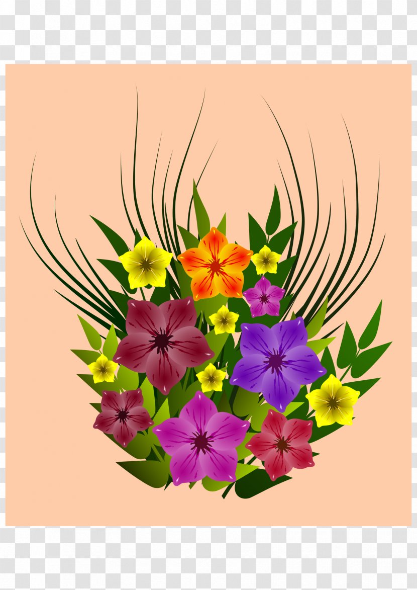 Cut Flowers Floral Design Drawing Clip Art - Euclidean Flower Transparent PNG