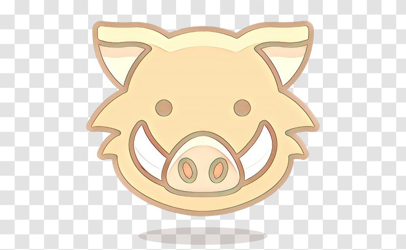 Cartoon Suidae Head Snout Nose - Domestic Pig Boar Transparent PNG