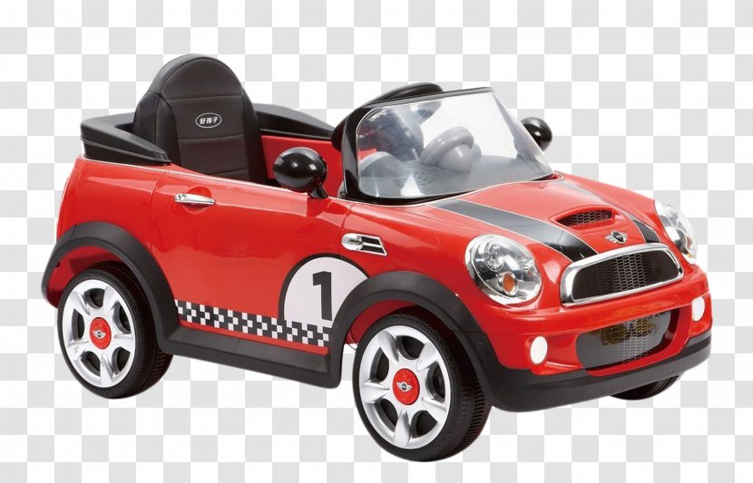 MINI Cooper Car Electric Vehicle BMW - Wheel - Children's Toy Red Convertible Transparent PNG