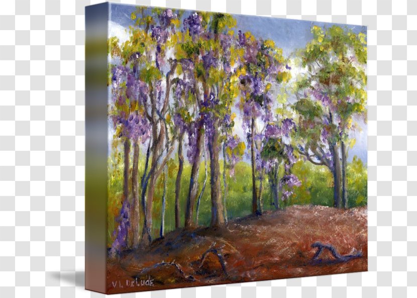 Painting Tree Canvas Print Acrylic Paint Art - Wisteria Transparent PNG
