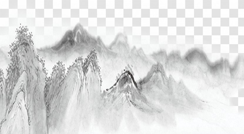 Shan Shui Chinoiserie Ink Wash Painting - Google Images - Simple Chinese Style Castle Transparent PNG