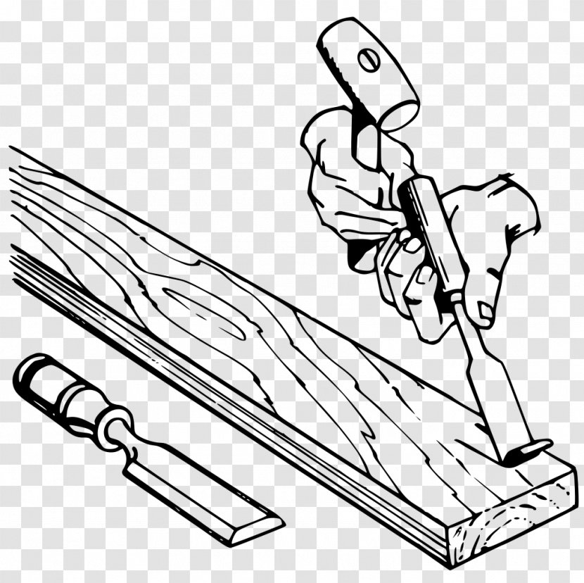 Takenaka Carpentry Tools Museum Chisel Wood Clip Art - Black And White Transparent PNG
