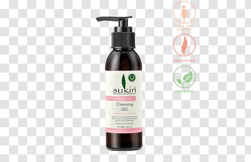 Cleanser Sukin Sensitive Facial Moisturiser Skin Care Oil Gel - Lotion - Cucumber Detox Transparent PNG