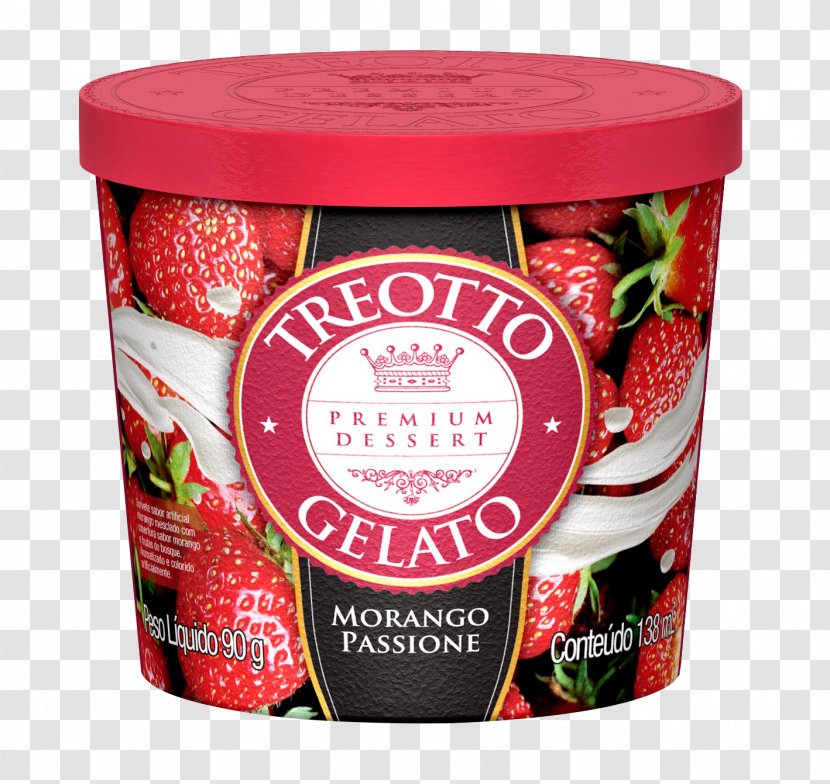 Strawberry Ice Cream Gelato Raspberry - Fruit Preserve Transparent PNG