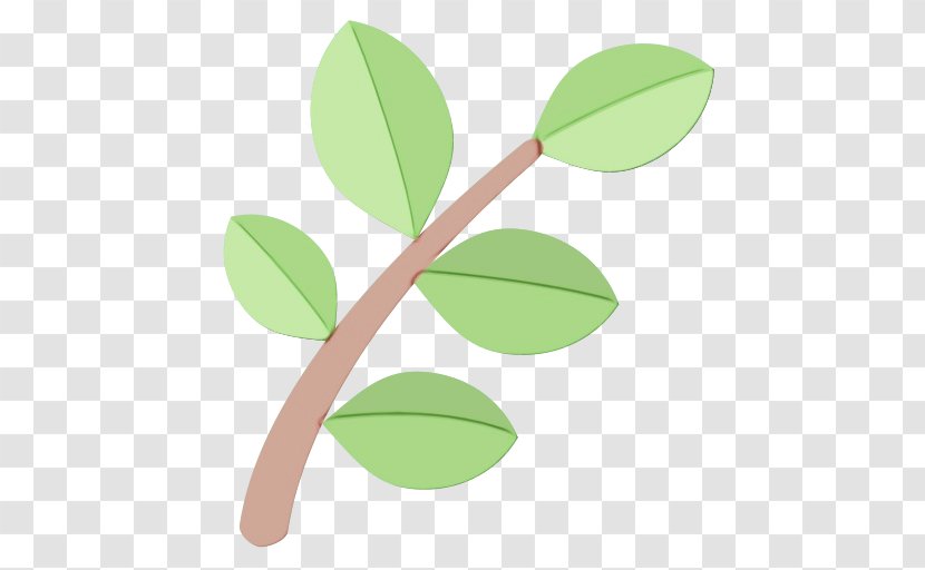 Green Leaf Background - Text Messaging - Twig Plant Stem Transparent PNG