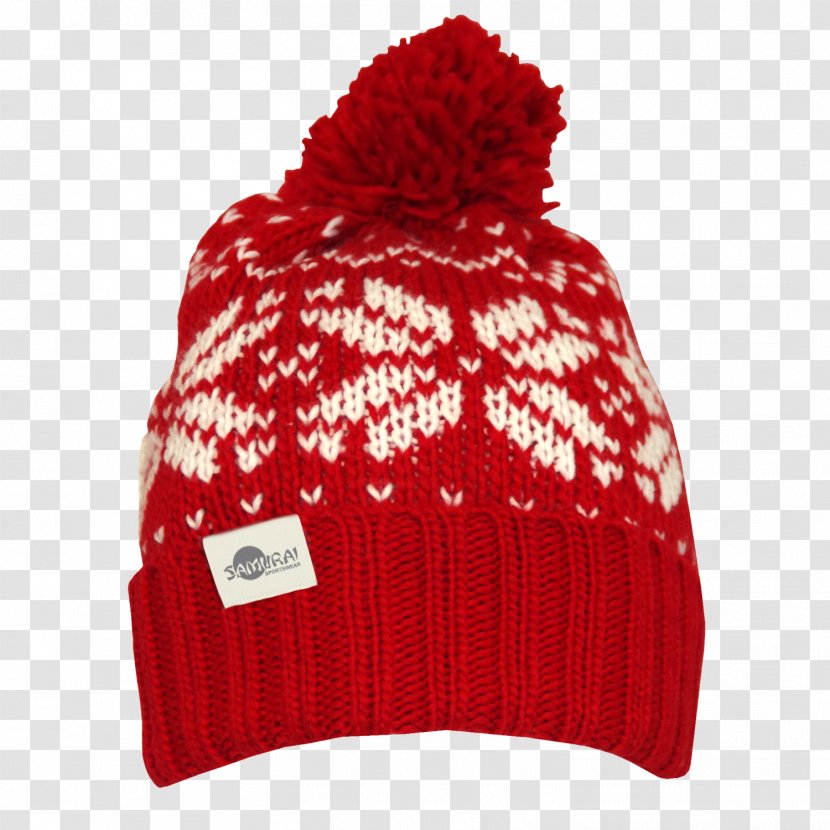 Knit Cap Beanie Christmas Gift - Headgear - Red White Hat Transparent PNG