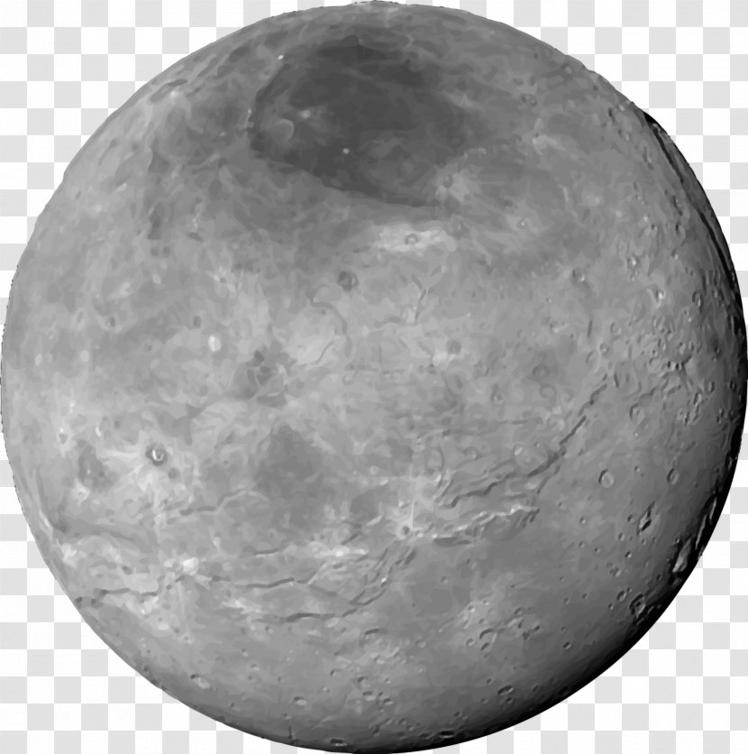 New Horizons Charon Pluto Natural Satellite Clip Art - Monochrome Photography - PLUTO Transparent PNG
