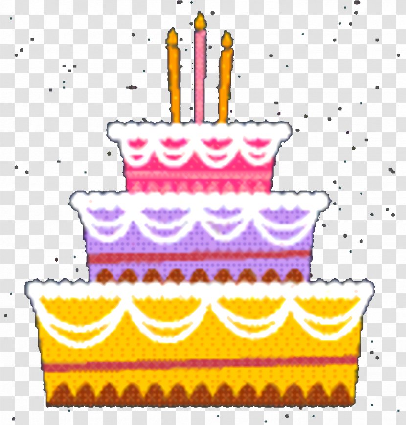 Cartoon Birthday Cake - Candle - Party Pastel Transparent PNG