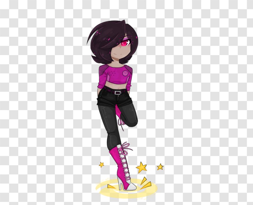 Cartoon Pink M Character Figurine - Violet Transparent PNG