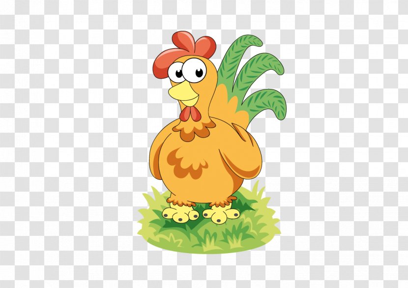 Chicken Rooster Cartoon - Cock Transparent PNG