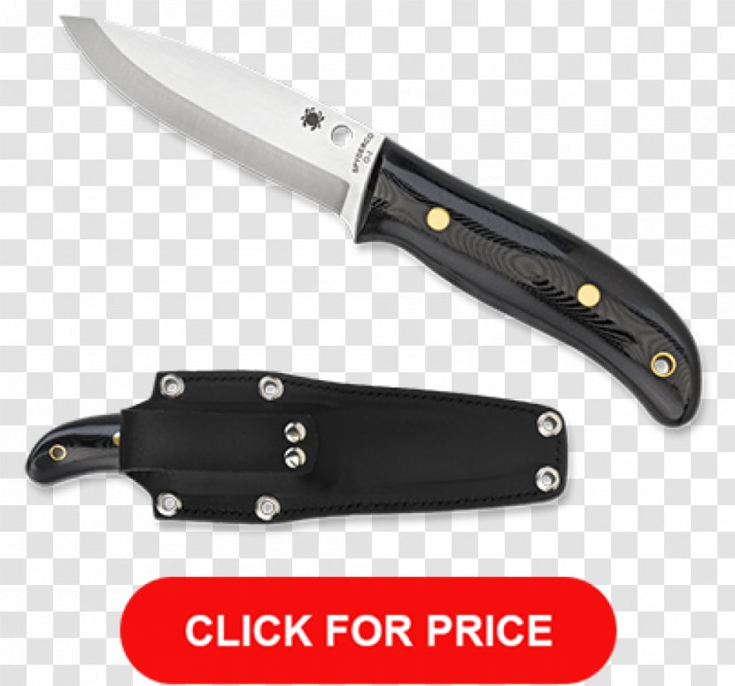 Survival Knife Spyderco Bushcraft Blade Transparent PNG