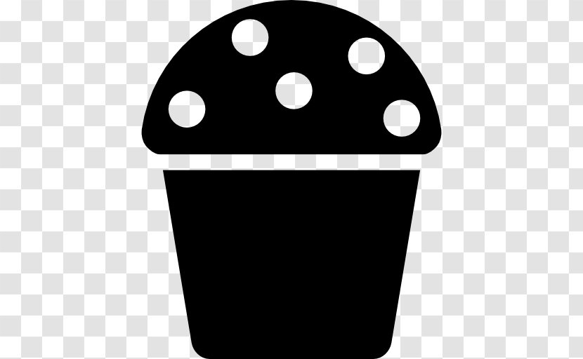 Cupcake Birthday Cake Dessert Muffin - Black And White Transparent PNG