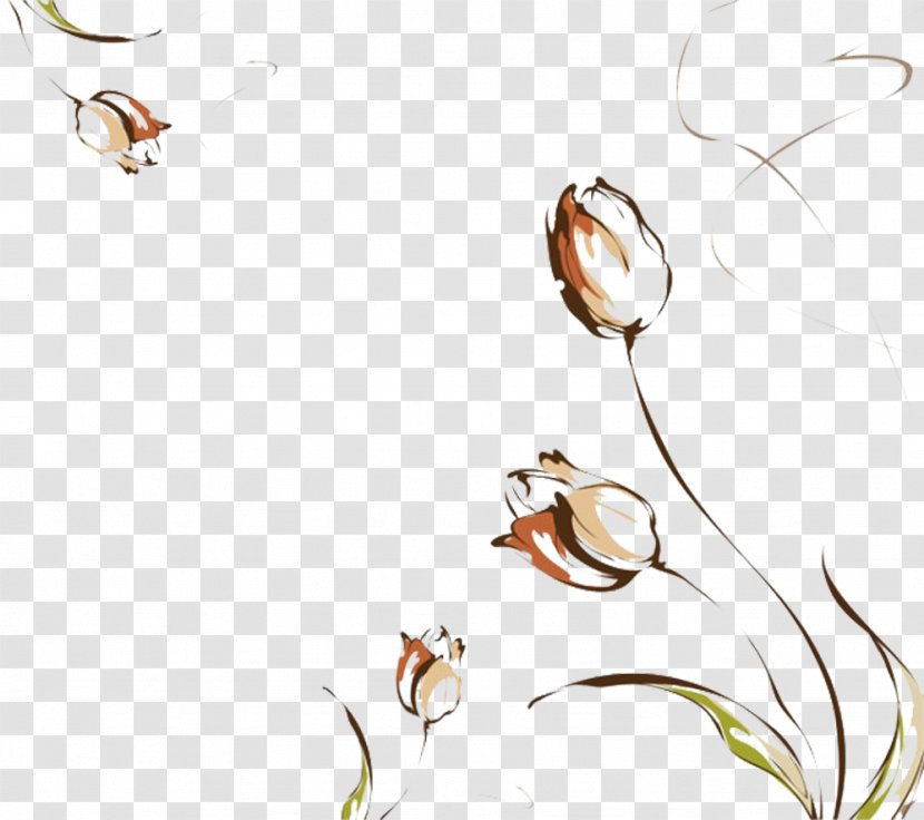 Tulip Flower - Cartoon - Version Of Picture Material Transparent PNG