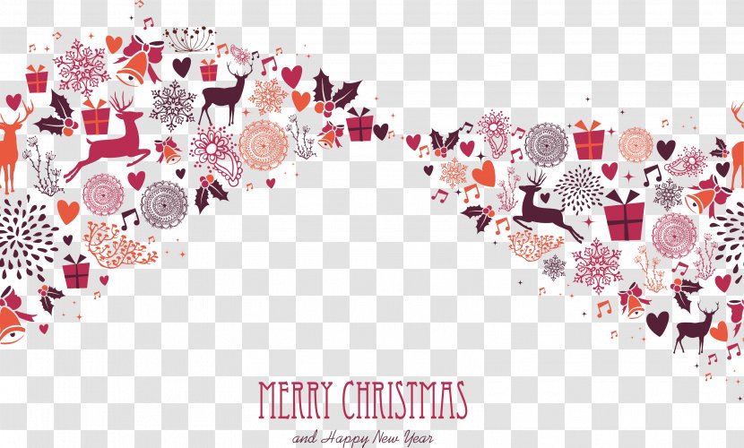 Flower Euclidean Vector Wallpaper - Christmas Greeting Card Background,material Transparent PNG