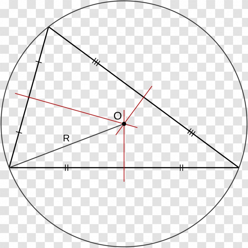 Circumscribed Circle Circumcenter Triangle Circumraggio - Polygon Transparent PNG