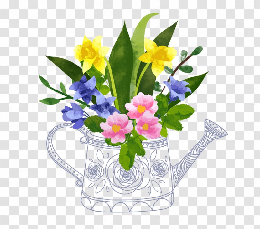 Wedding Invitation Flower Bouquet Birthday Greeting Card - Flowerpot - Flowers Poking Kettle Transparent PNG