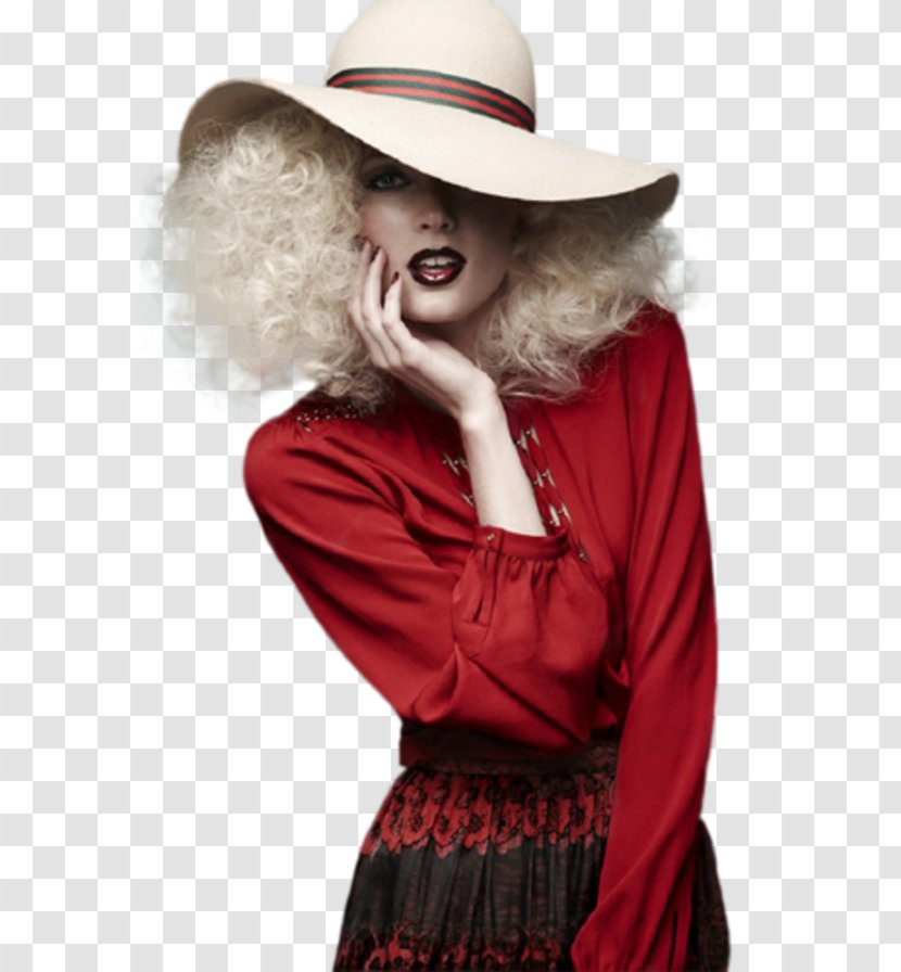 Vogue Female Fashion Photography Model - Hat Transparent PNG