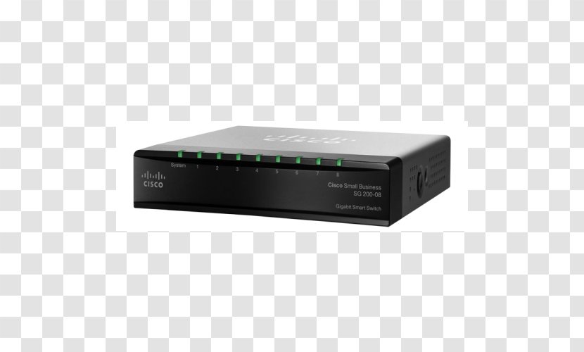 Network Switch Cisco SG200 Gigabit Ethernet Systems Port - Electronics Accessory Transparent PNG