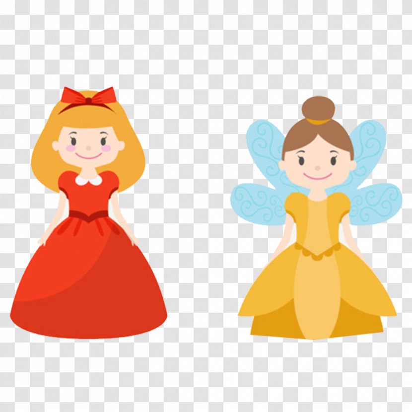 Cinderella Princess Coloring Mermaid Unicorn Fairytale Games For Kids Clip Art - Orange - Fairy Transparent PNG