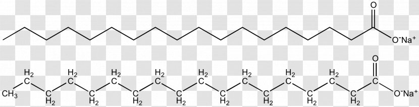 Sodium Stearate Stearic Acid Chemical Compound Chemistry - Frame - Structural Drawing Transparent PNG
