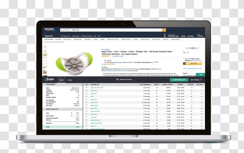Keyword Research Computer Program Amazon.com - Software - Business Scope Transparent PNG
