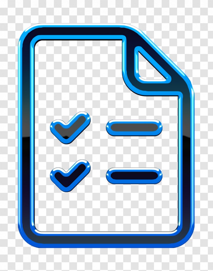 Checklist Icon Checkmark Document - Blue - Symbol Rectangle Transparent PNG