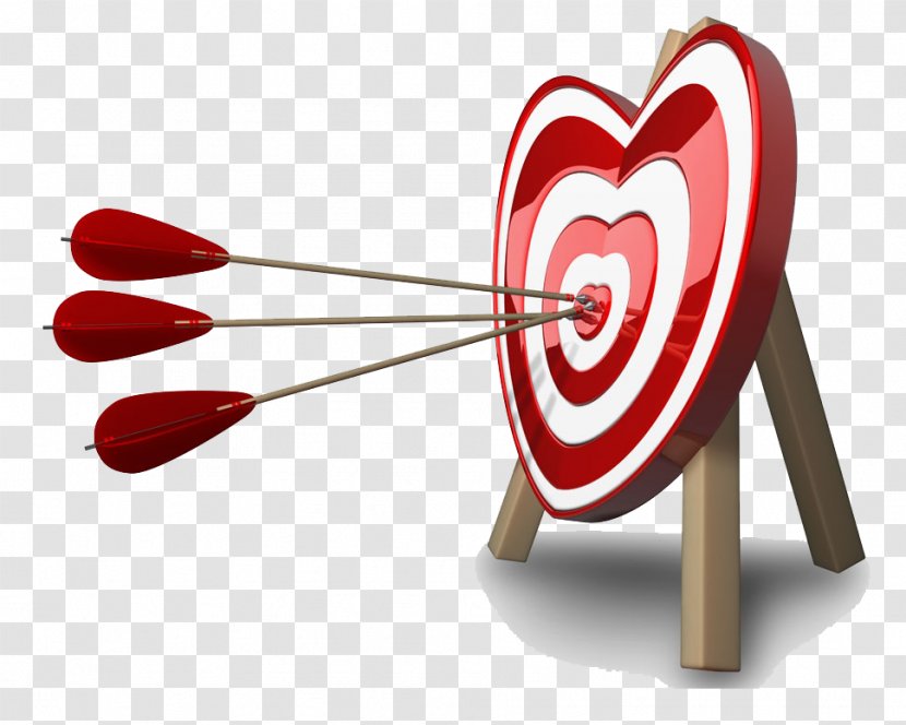 Arrow Archery Heart - Cartoon - The Textured 3D Darts Transparent PNG