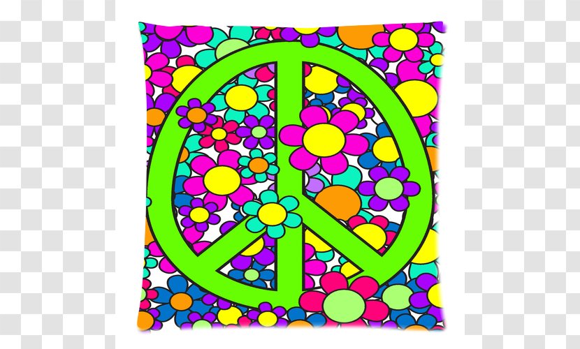 1960s Pillow Hippie Peace Clip Art - Symbols - Images Transparent PNG