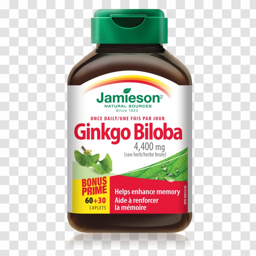 Dietary Supplement Jamieson Laboratories Zinc Gluconate Glucosamine Vitamin - Ginkgo-biloba Transparent PNG