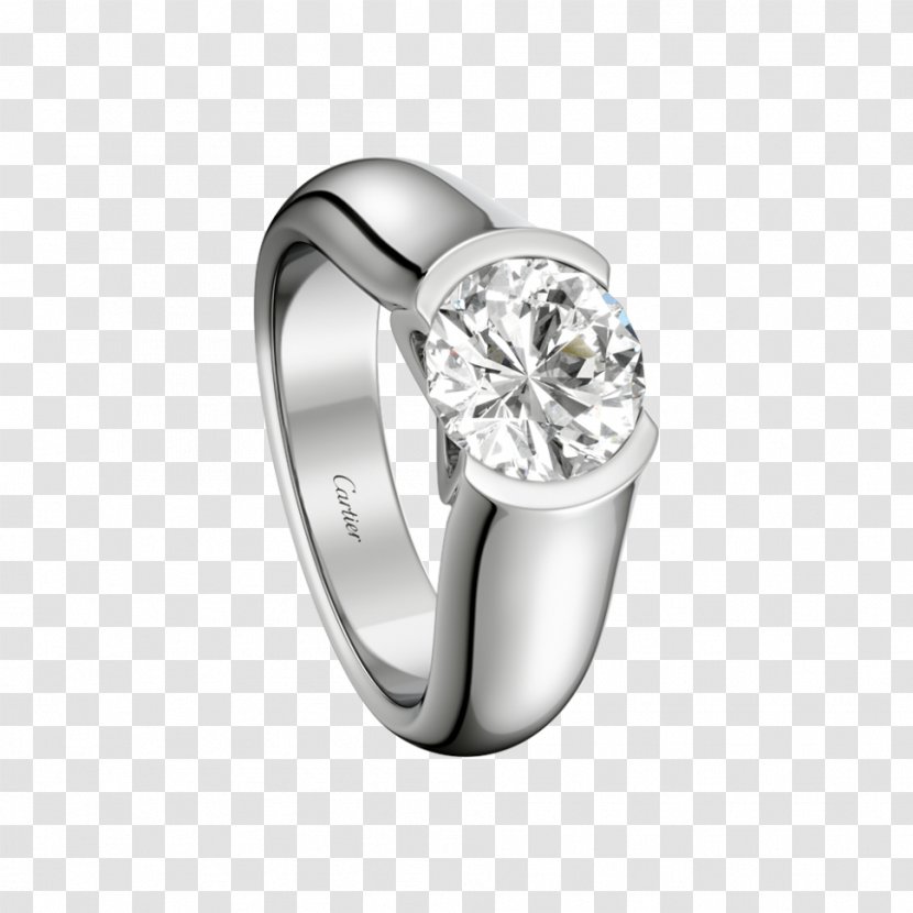 Engagement Ring Wedding Cartier Solitaire - Gemstone - The Characteristic Two Lover Shadow With Sunlite Transparent PNG