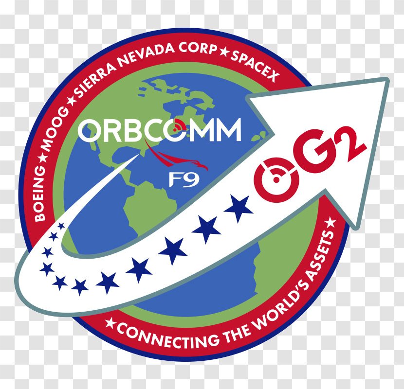 Falcon 9 Low Earth Orbit Mission Patch Satellite Orbcomm - Launch Vehicle - Bine Transparent PNG