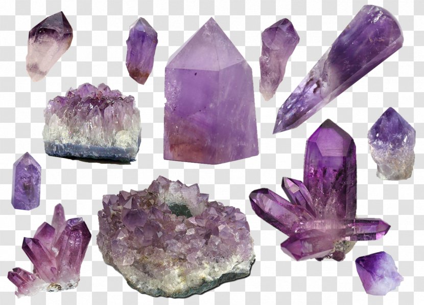 Amethyst Purple Crystallography Bracelet - Flower - Precious Stone Transparent PNG