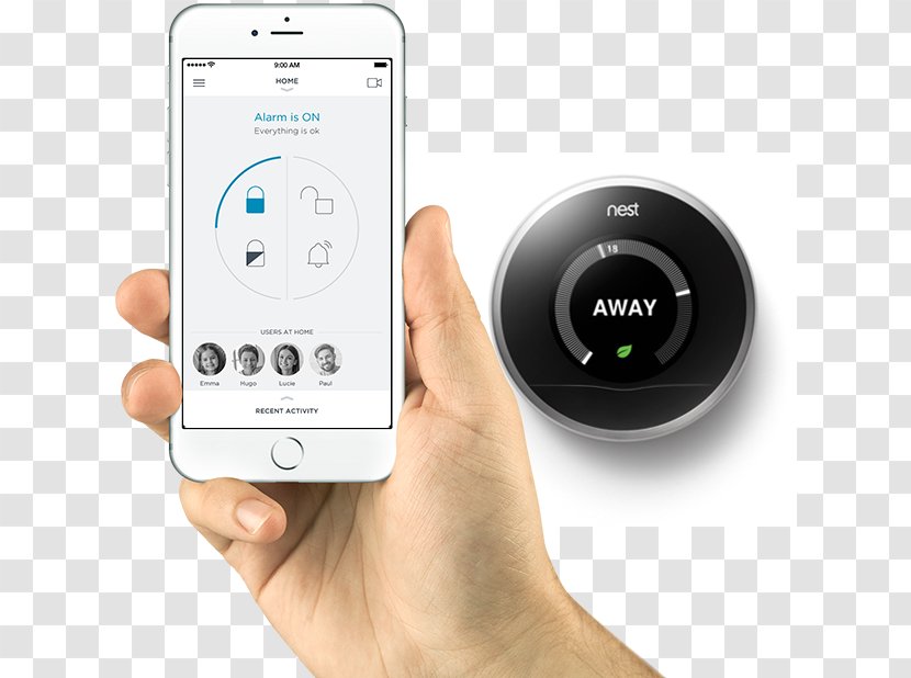 Nest Labs Learning Thermostat Somfy Mobile App - Electronics - Protect Skin Transparent PNG