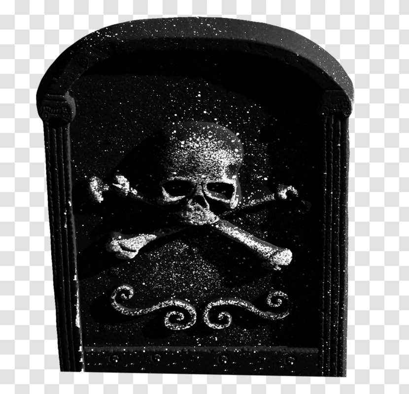 Headstone Halloween Cemetery - Monochrome Photography - Black Tombstone Transparent PNG