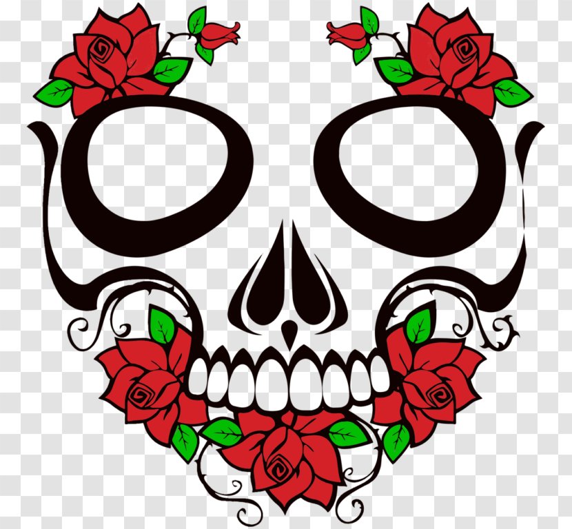 Calavera Skull Day Of The Dead Coloring Book Clip Art - Smile Transparent PNG