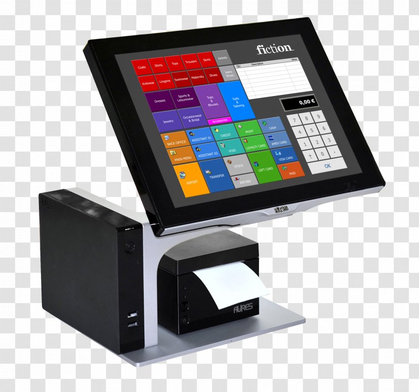 Cash Register Touchscreen Point Of Sale Computer Software Operating Systems - Intel Core I3 - Technology Transparent PNG