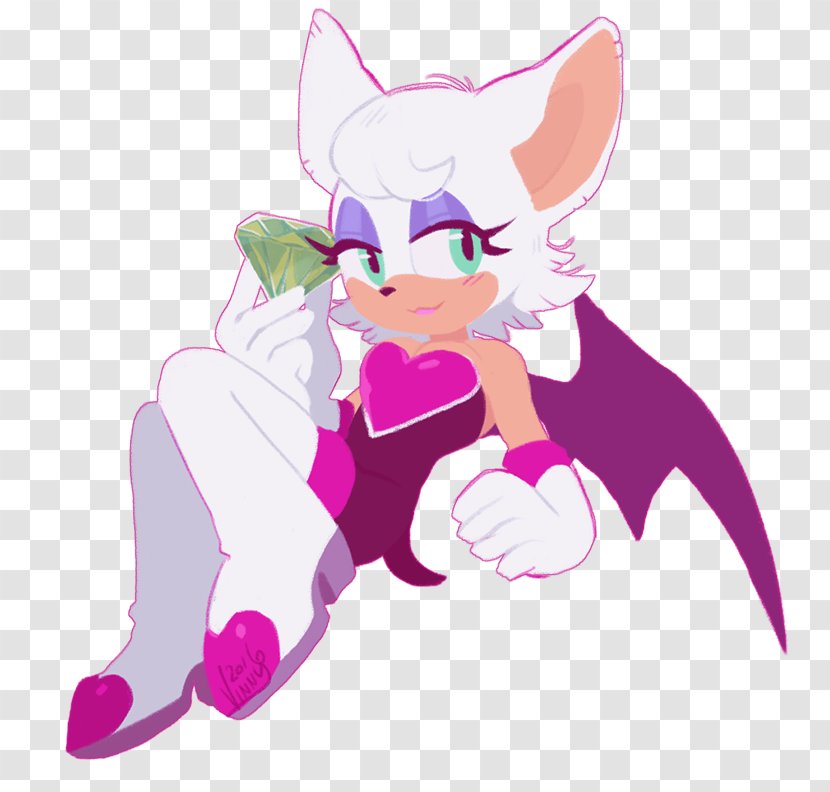 Cat Rouge The Bat Drawing Sonic Hedgehog - Cartoon Transparent PNG