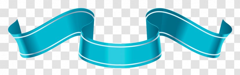 Banner Turquoise Ribbon Clip Art - Aqua Transparent PNG