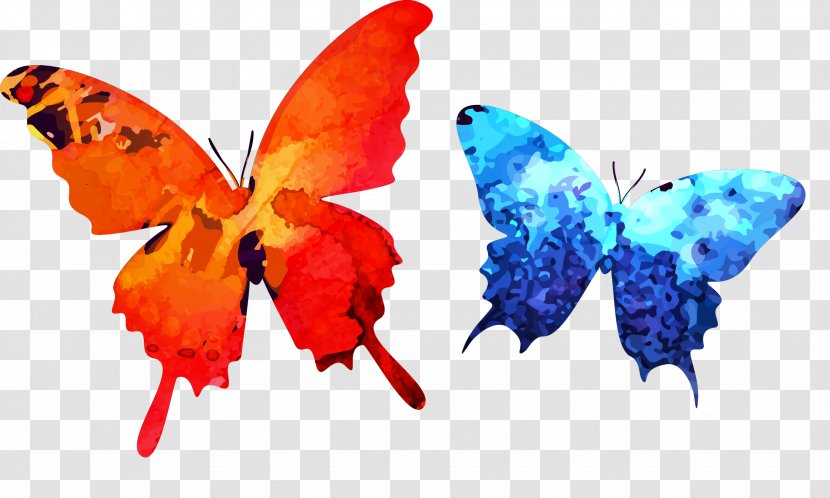 Butterfly Watercolor Painting - Poster - Ink Transparent PNG