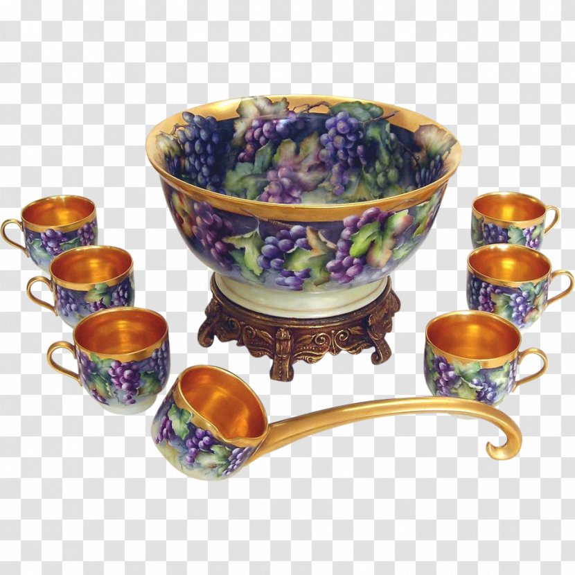 Porcelain Bowl Tableware Cup - Purple Transparent PNG