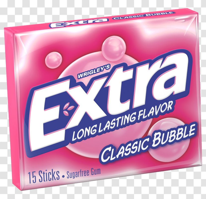 Chewing Gum Extra Wrigley Company Bubble Mentha Spicata - Sugar Substitute Transparent PNG
